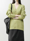 [Premium] Italian Viscose V-neck Cardigan