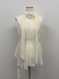 [Strap SET] Dite Chiffon Halter Neck Sleeveless Blouse