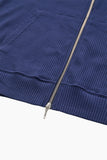 Star waffle hoodie zip-up