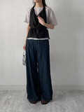 Fiona See-through Round Neck Blouse