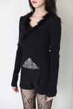 Ari fur V-neck knit