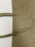 Powder Leather Big Shoulder Bag