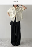 Leon Poplin Roll-up Short Sleeve Shirt