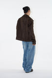 Beton coated suede jacket