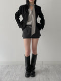Twill Glass V-Neck Jacket