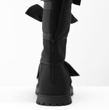 Sawed Ribbon Padded Boots