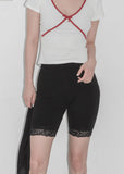 LACE BIKER PANTS