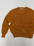 [unisex] Boucle V-neck overfit cardigan