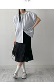 Wrinkle Mermaid Midi Skirt