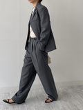 Ber Linen Loose Fit Single Jacket