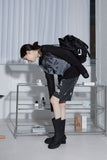 black bucket backpack