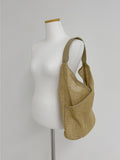 [summer] Unbalance Raffia Shoulder Bag