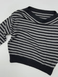 [Tie Set] Striped Boat Neck Knit