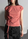 SOFT SHIRRING HALF TOP