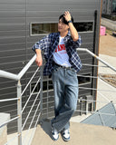 Maze Washing Wide Denim