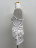 Shirred Halter Neck Long Sleeveless