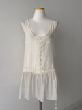 Somi See-through Frill Sleeveless Blouse