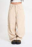 Crown corduroy wide cargo pants
