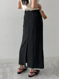 Rivet Stripe H-Line Skirt