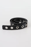 Eyelet cowhide belt