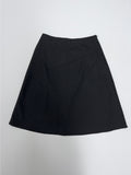 Striped A-line midi skirt