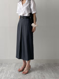 [Summer ver.] Pencil pleated long skirt