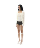 Ruffled Drape Cardigan