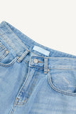 Air Blue Washed Denim Bermuda Pants