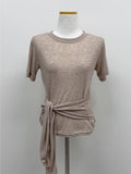 Mono Wrap See-through Short Sleeve T-shirt
