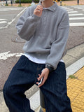 Collar Button Over Knit