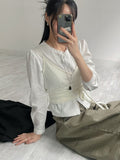 Curved Balloon Wide Denim Pants