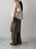 Wrinkle Wrap Layered Banding Pants