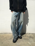 Bart washed straight denim pants