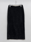 Velour H-line long skirt