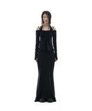 Side Panel Mermaid Maxi Skirt