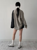Striped Seersucker Overfit Shirt