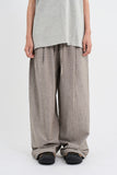 Border stripe summer pants