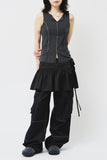 (W) Dot Frill Wrap Skirt