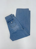 206 Back Pocket Balloon Fit Wide Denim Pants