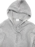 Edith lip knit hood zip-up