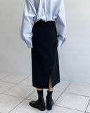 Twist Wrap Long Skirt