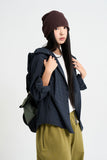 Micro check hood shirt