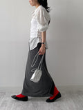 Button One-Shoulder Ribbed Vest