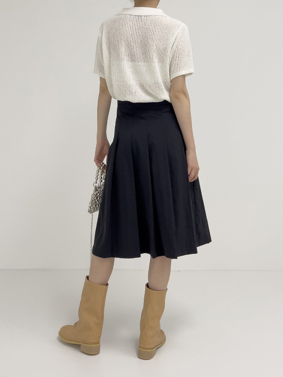 【INCHANT ME】Nylon Pleated Midi Skirt INCHANT ME(インチャントミー) - ナイロンプリーツミディ