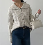 Granma Collar Knit Cardigan