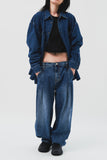 Cole Side Tuck Wide Denim