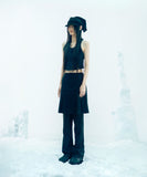 Pleated Jersey Skirt Pants