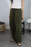 Snap Wide Cotton Pants