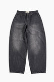 Black Lightning Balloon Denim Pants