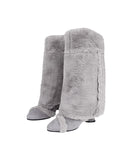 Asym Shearling Wedge Boot
